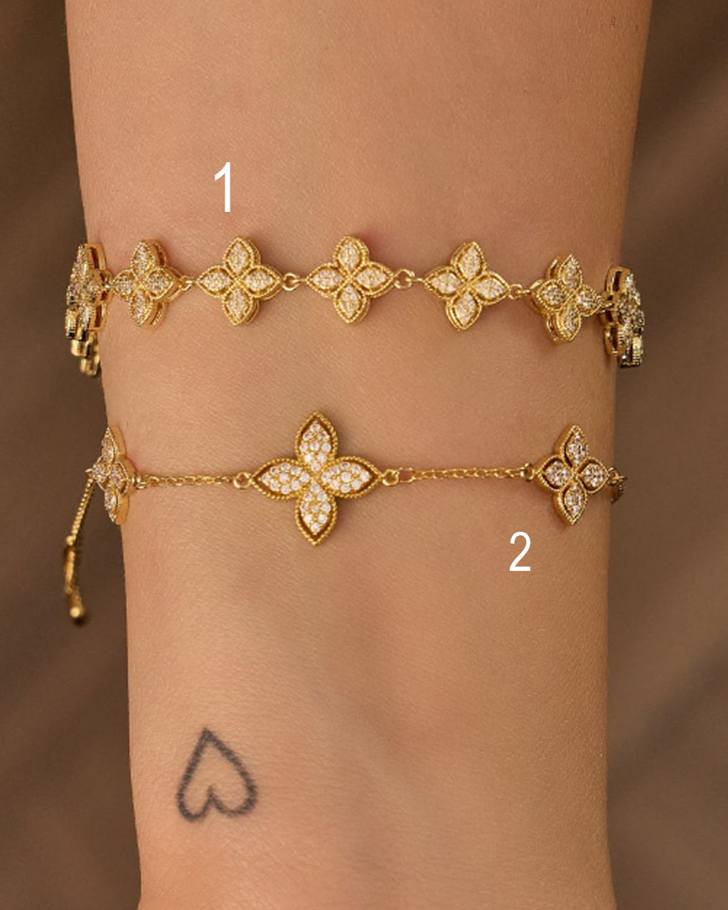 Platinum gold plated 18k bracelets