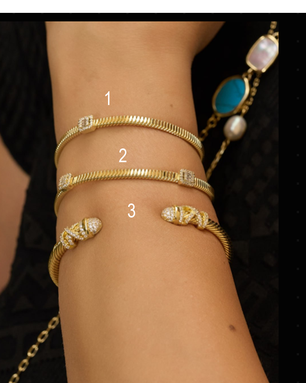 Platinum gold plated 18k with zircon strasses Bracelets