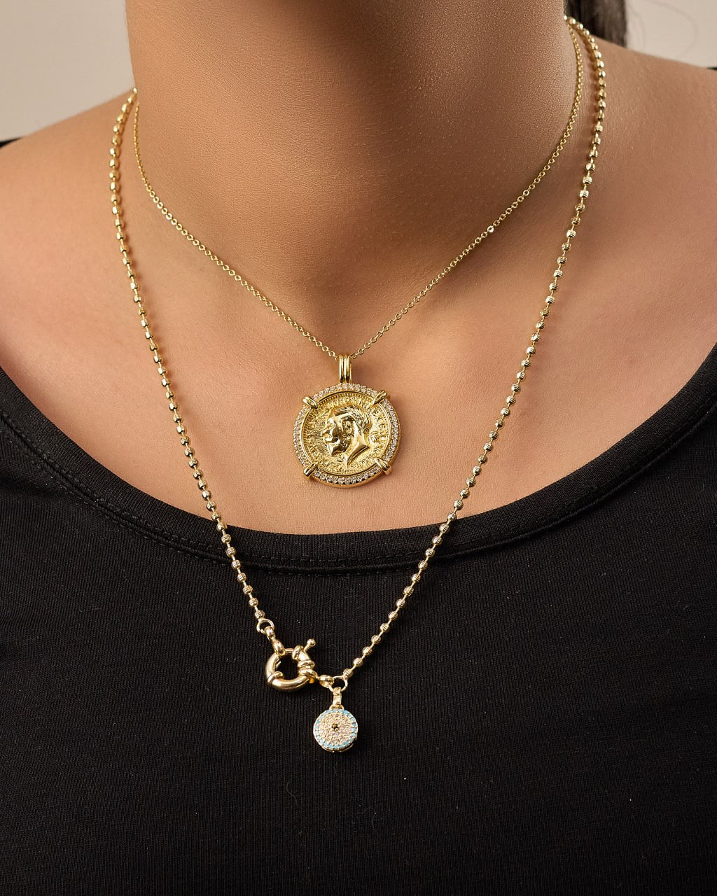 Platinum gold plated 18k with micro zircon strasses Necklaces