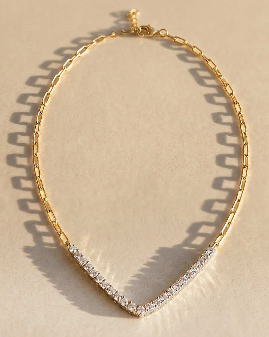 Half Tennis Necklace