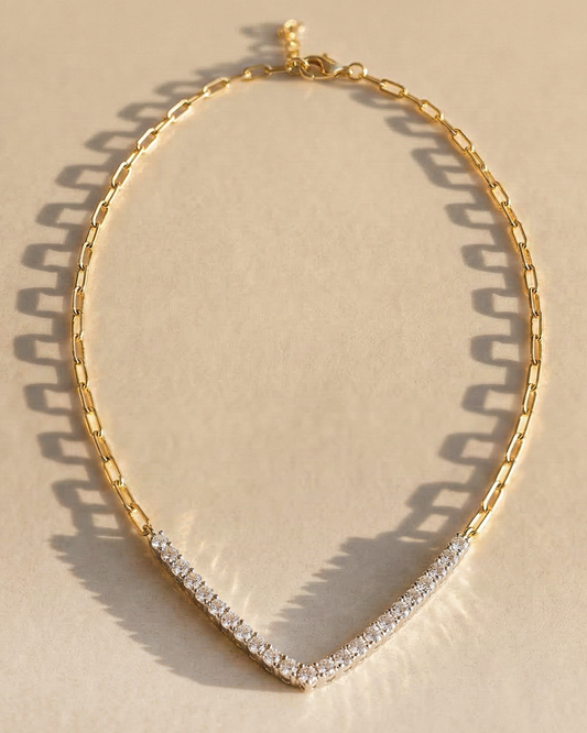 Half Tennis Necklace