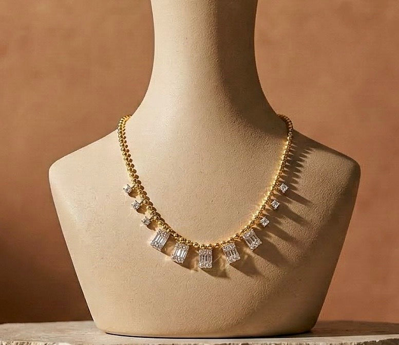 Platinum gold plated with micro zircon strasses