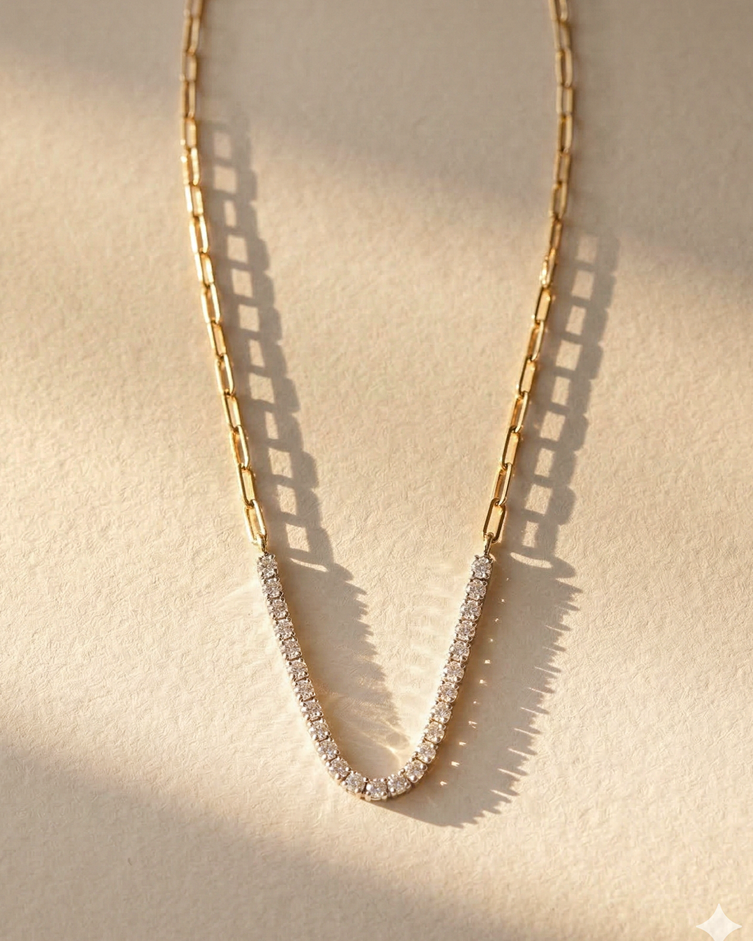 Half Tennis Necklace