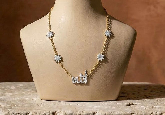 Platinum gold plated 18 k with micro zircon strasses