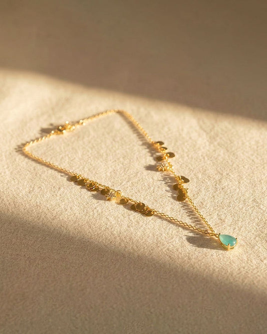 Platinum gold plated 18 k with real stone