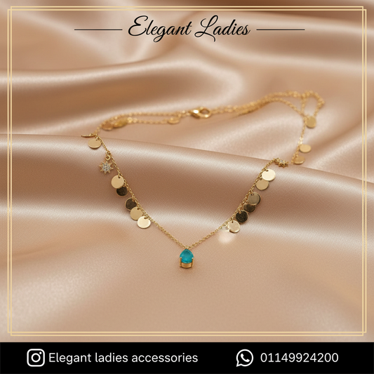Coin charm necklace