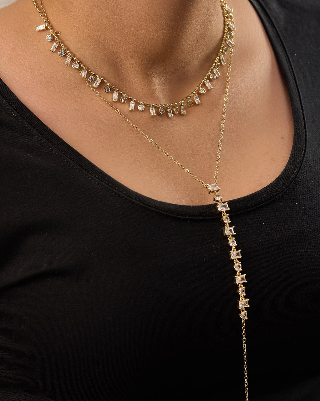 Platinum gold plated 18k with micro zircon strasses Necklaces