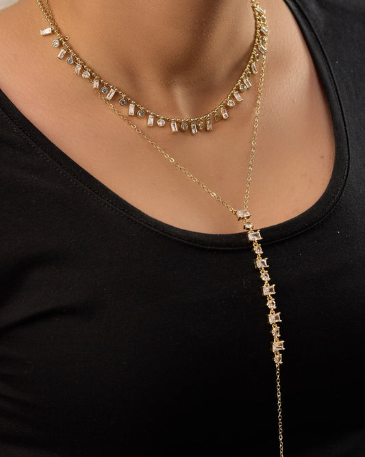 Platinum gold plated 18k with micro zircon strasses Necklaces