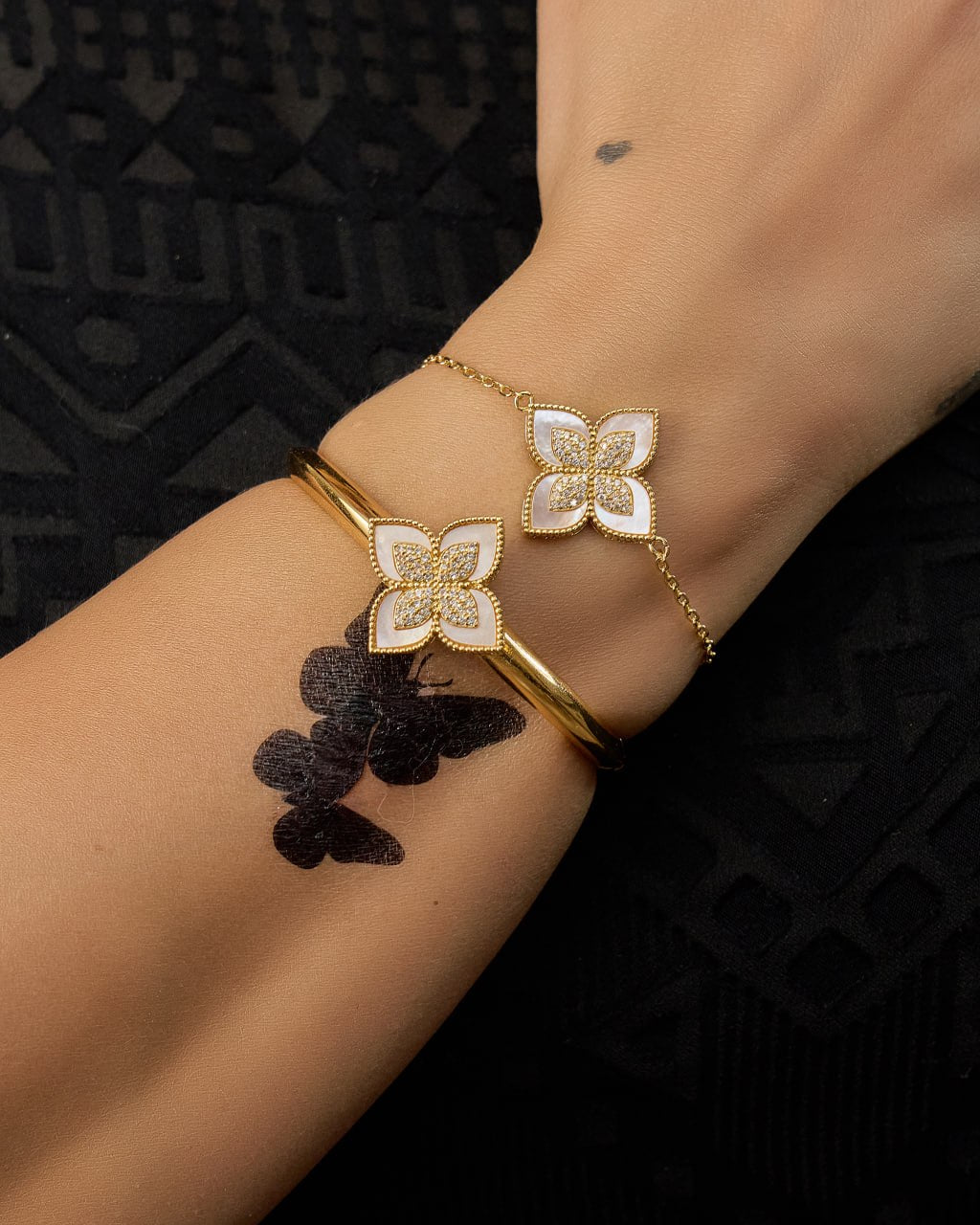 Platinum gold plated 18k with micro zircon strasses Bangeles