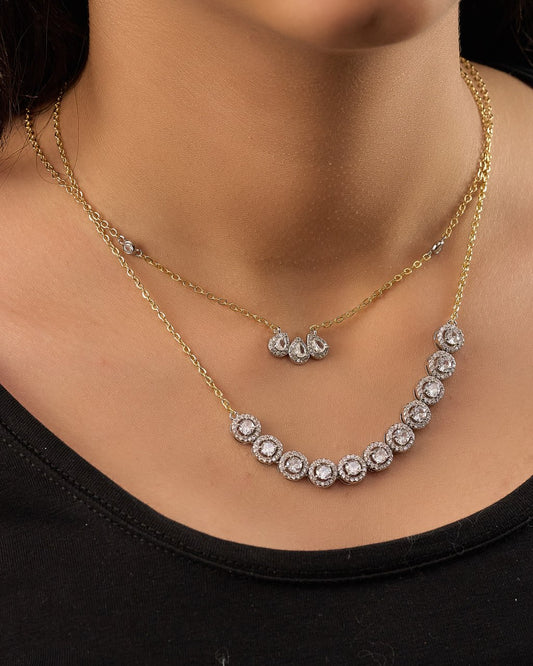 Platinum gold plated 18k with micro zircon strasses Necklaces