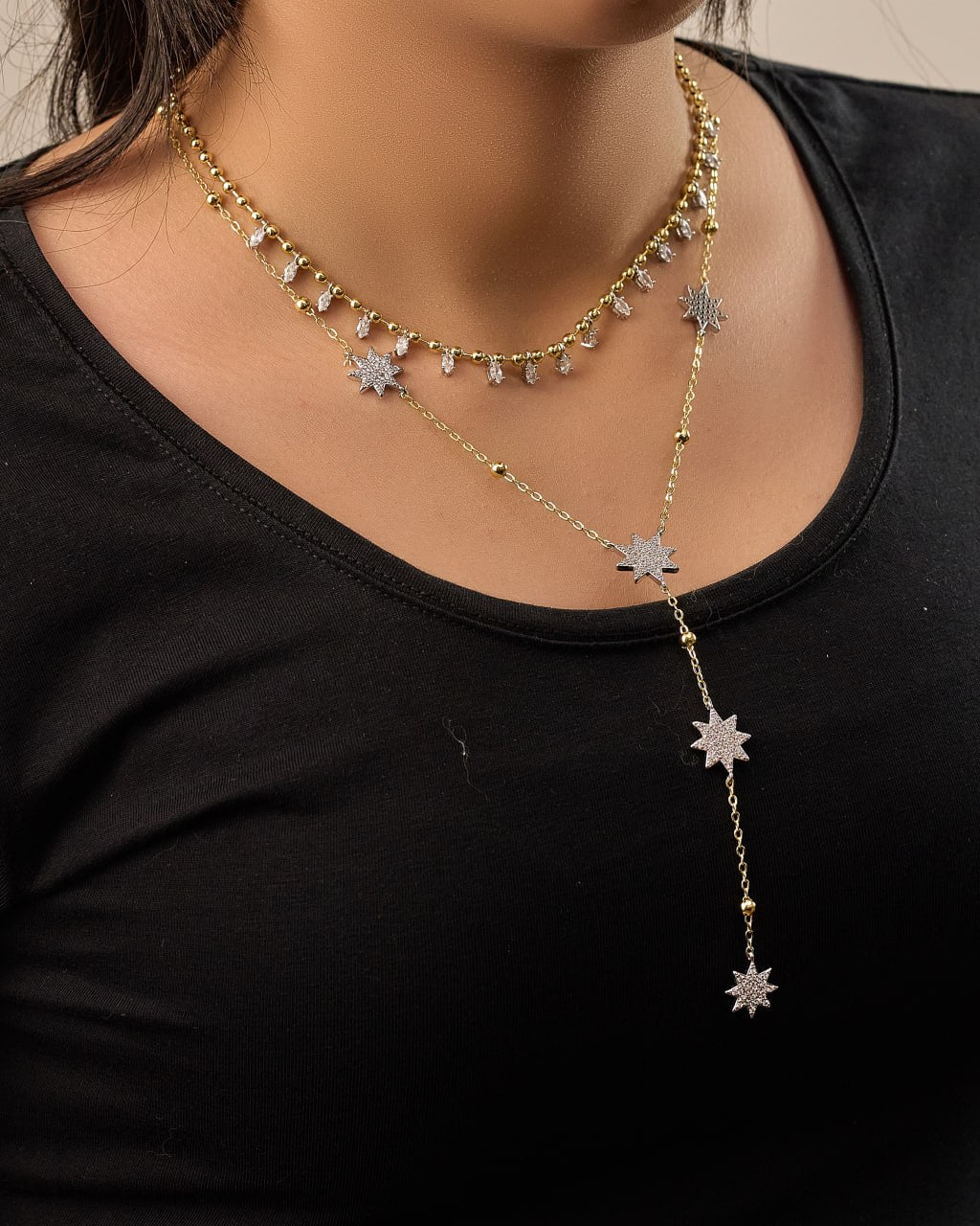 Platinum gold plated 18k with micro zircon strasses Necklaces