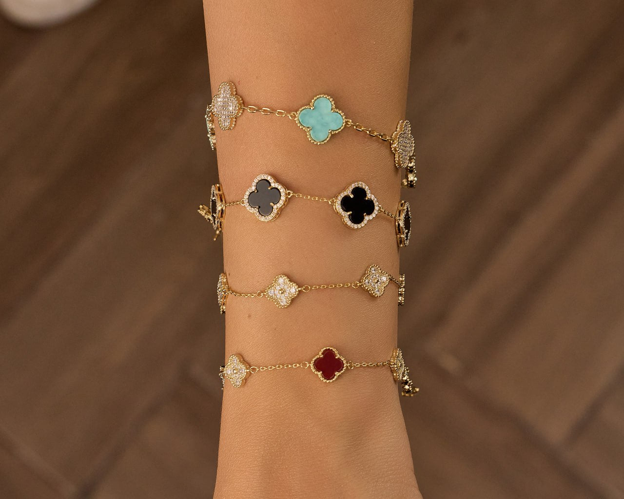Platinum gold plated 18 k bracelets