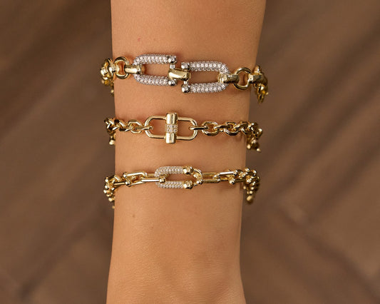 Platinum gold plated 18k with micro zircon strasses bracelets