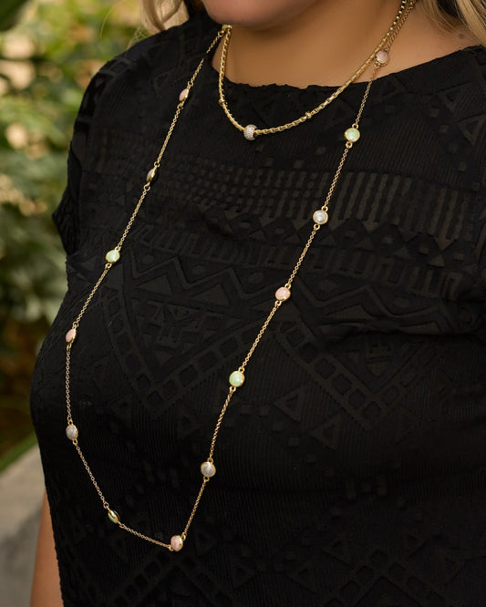 Platinum gold plated 18k with zircon strasses Necklaces