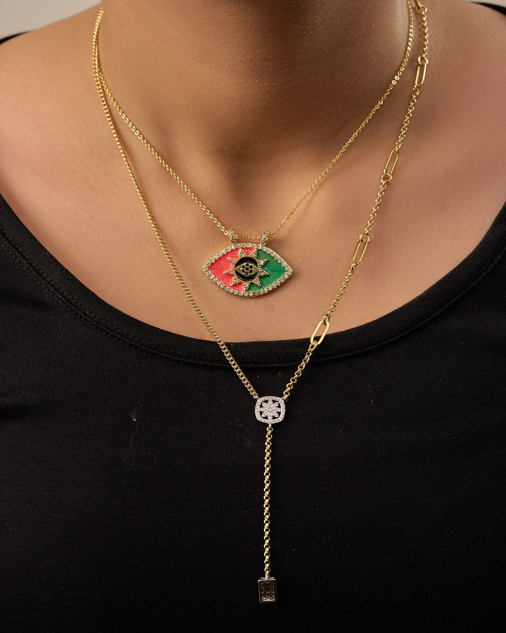 Platinum gold plated 18k with micro zircon strasses Necklaces