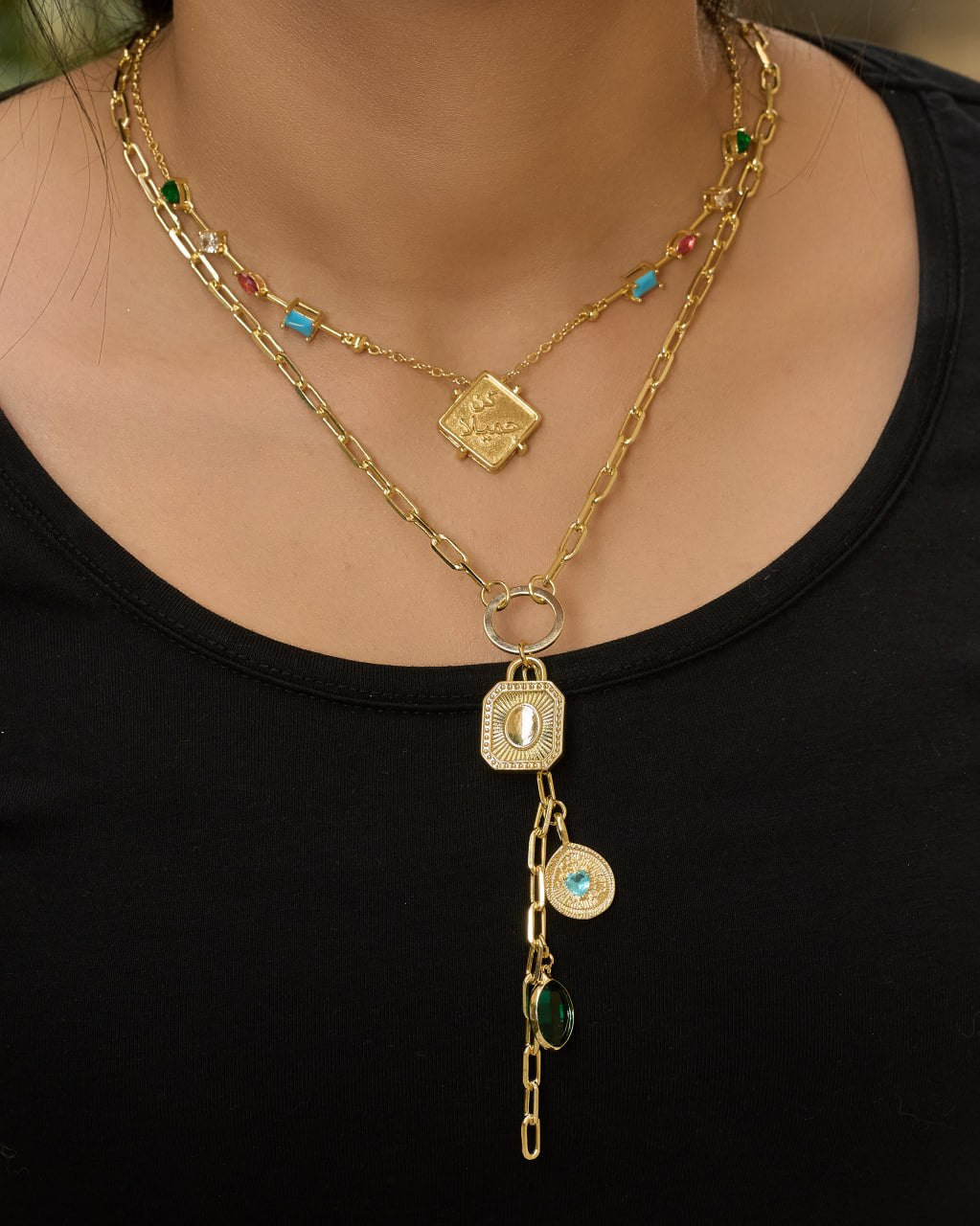 Platinum gold plated 18k with micro zircon strasses Necklaces