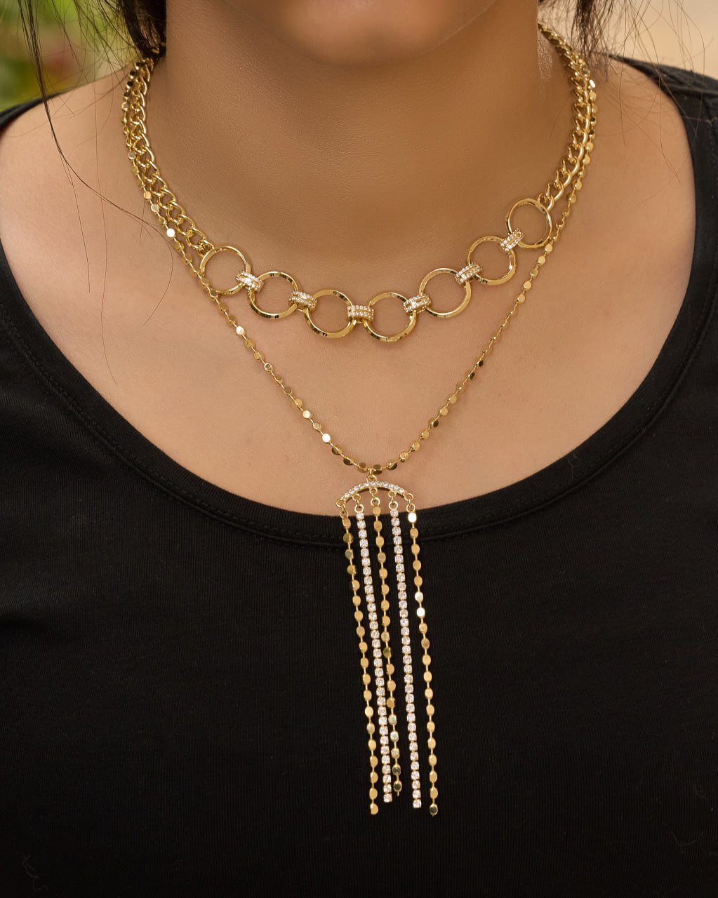 Platinum gold plated 18k with micro zircon strasses Necklaces
