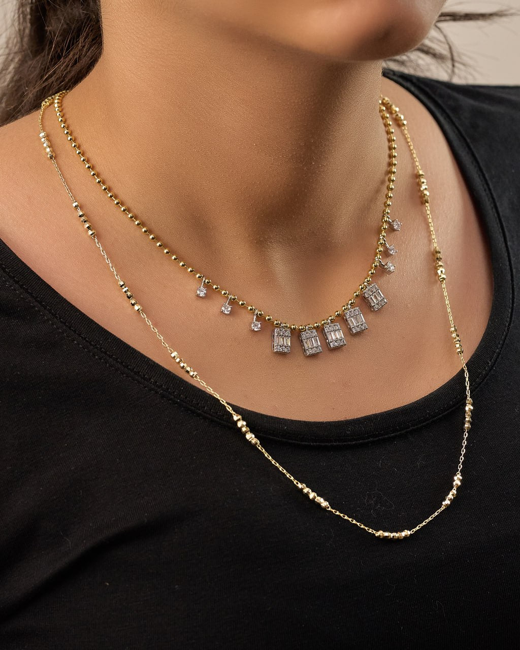 Platinum gold plated 18k with micro zircon strasses Necklaces
