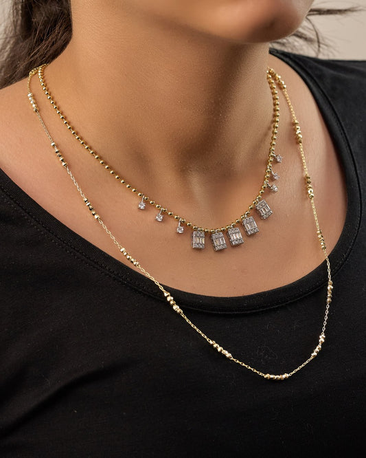 Platinum gold plated 18k with micro zircon strasses Necklaces