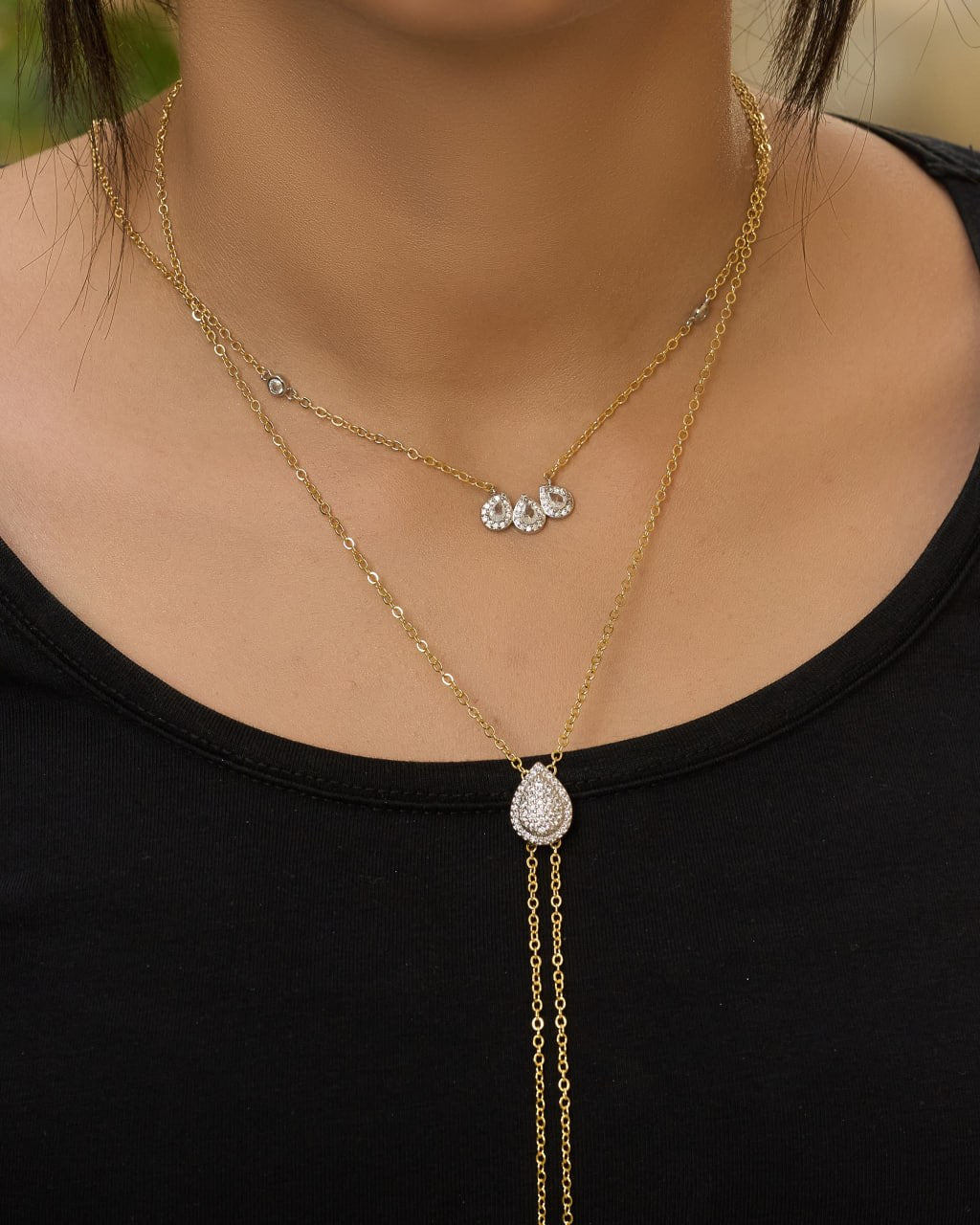 Platinum gold plated 18k necklaces