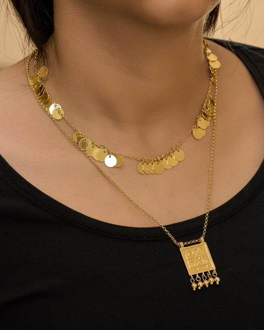 Necklace platinum gold plated 18k