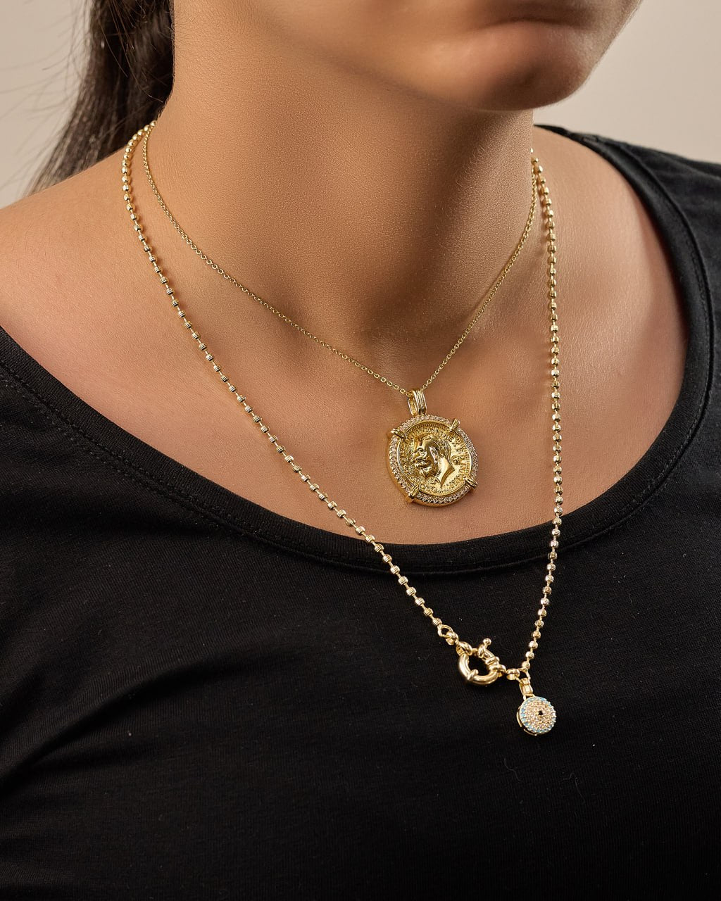 Platinum gold plated 18k with micro zircon strasses Necklaces