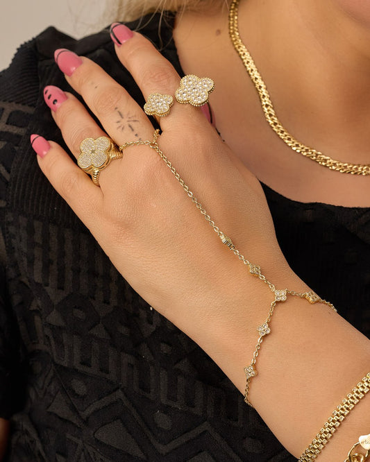 Platinum gold plated 18k with micro zircon strasses Rings