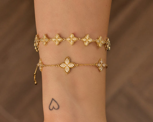Platinum gold plated 18k bracelets