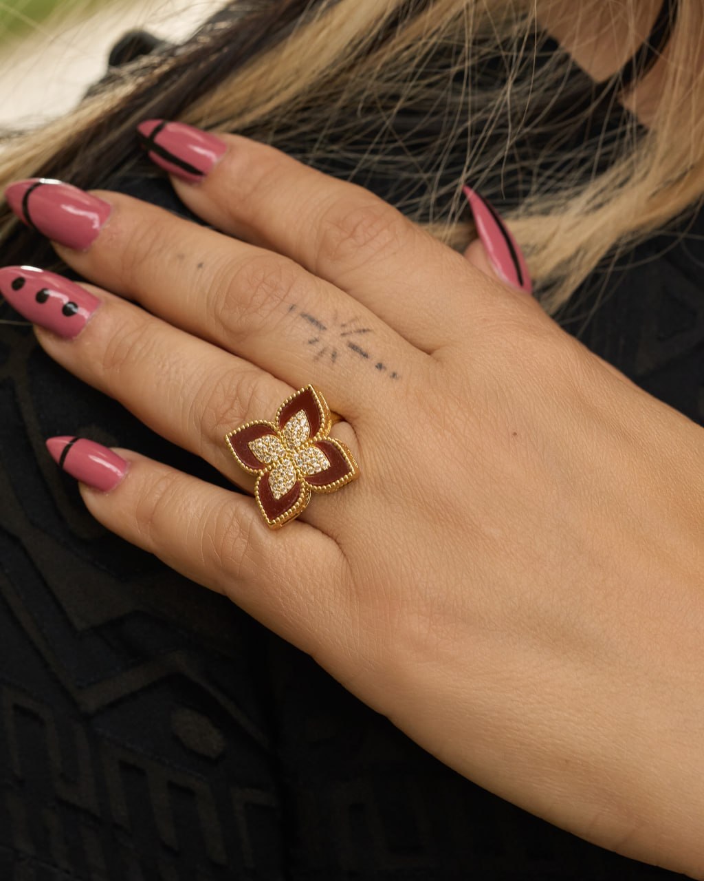 Platinum gold plated 18k Ring