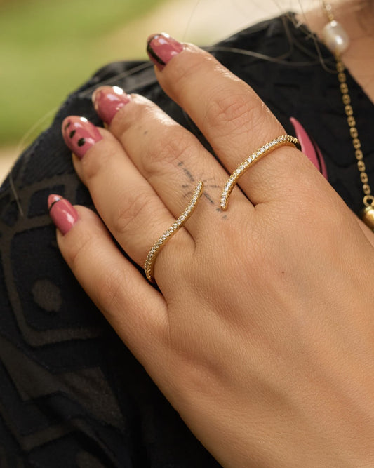 Platinum gold plated 18k with zircon strasses Ring