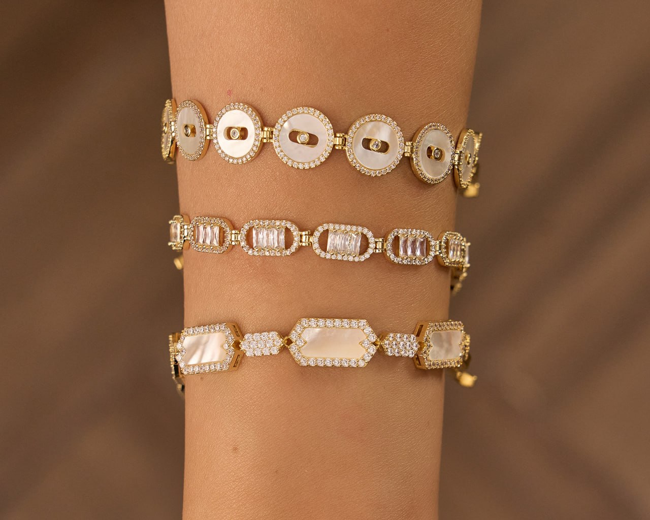 Platinum gold plated 18k with micro zircon strasses Bangeles