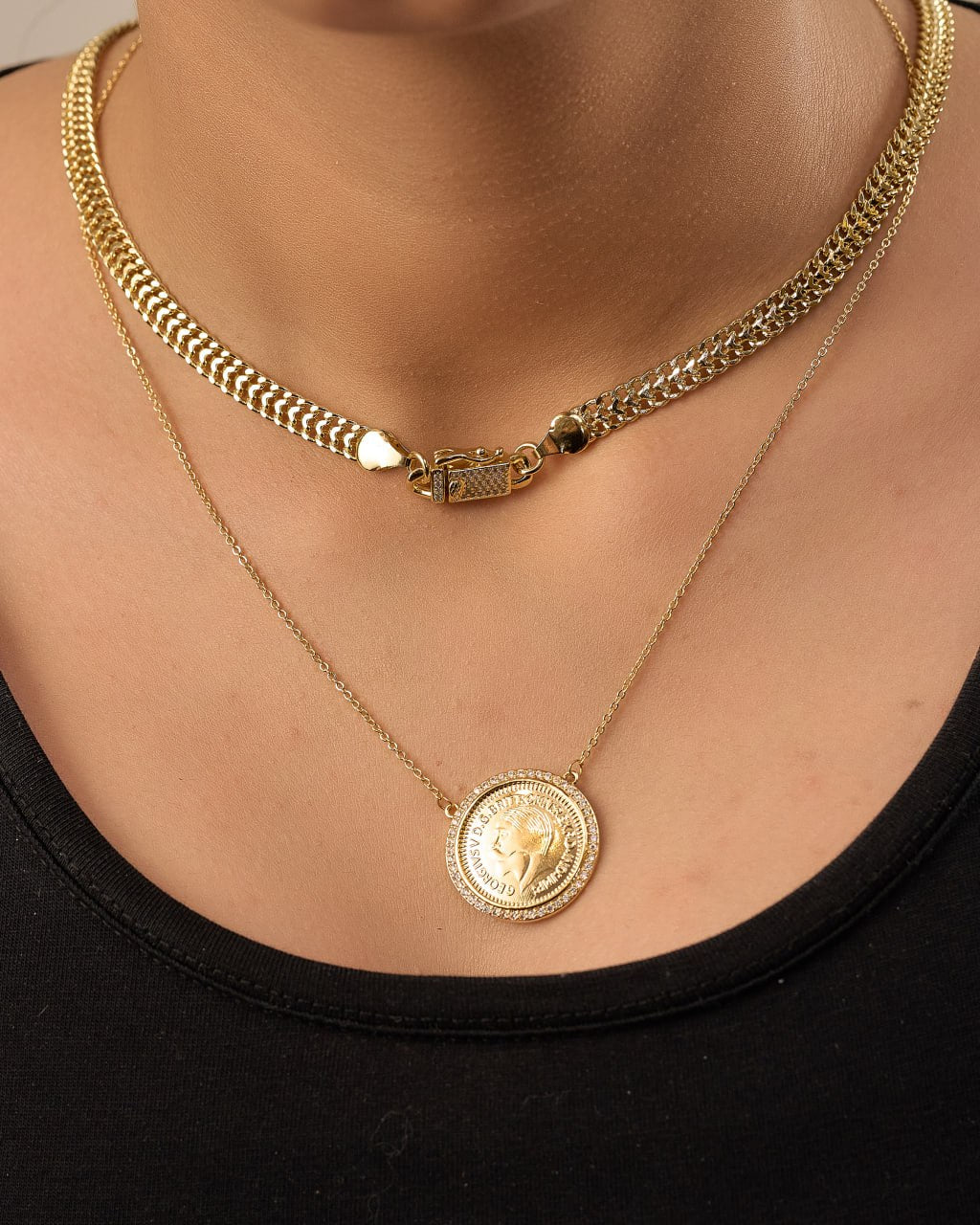 Platinum gold plated 18k with micro zircon strasses Necklaces