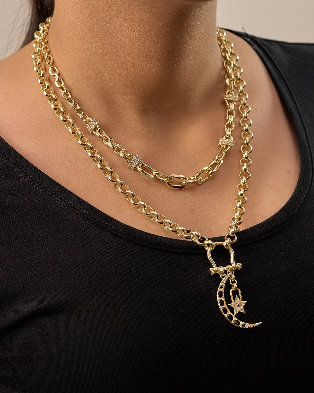 Platinum gold plated 18k with micro zircon strasses Necklaces