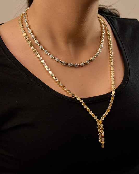 Platinum gold plated 18k micro zircon strasses Necklaces
