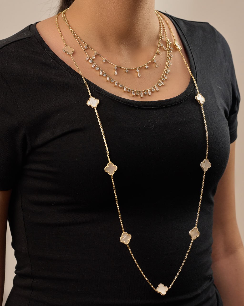 Platinum gold plated 18k with micro zircon strasses Necklaces