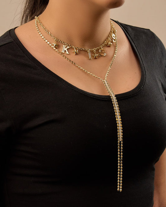Platinum gold plated 18k with micro zircon strasses Necklaces