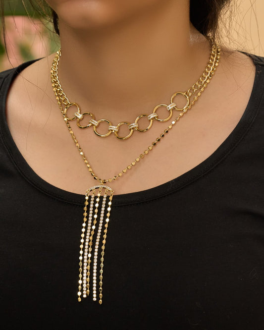 Platinum gold plated 18k with micro zircon strasses Necklaces