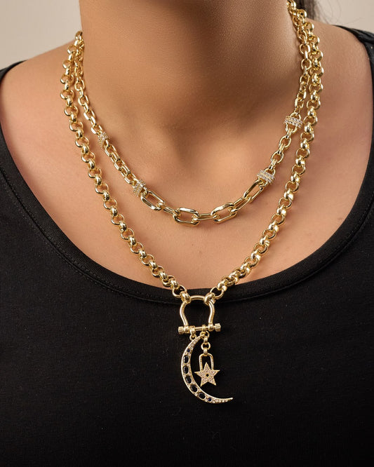 Platinum gold plated 18k with micro zircon strasses Necklaces