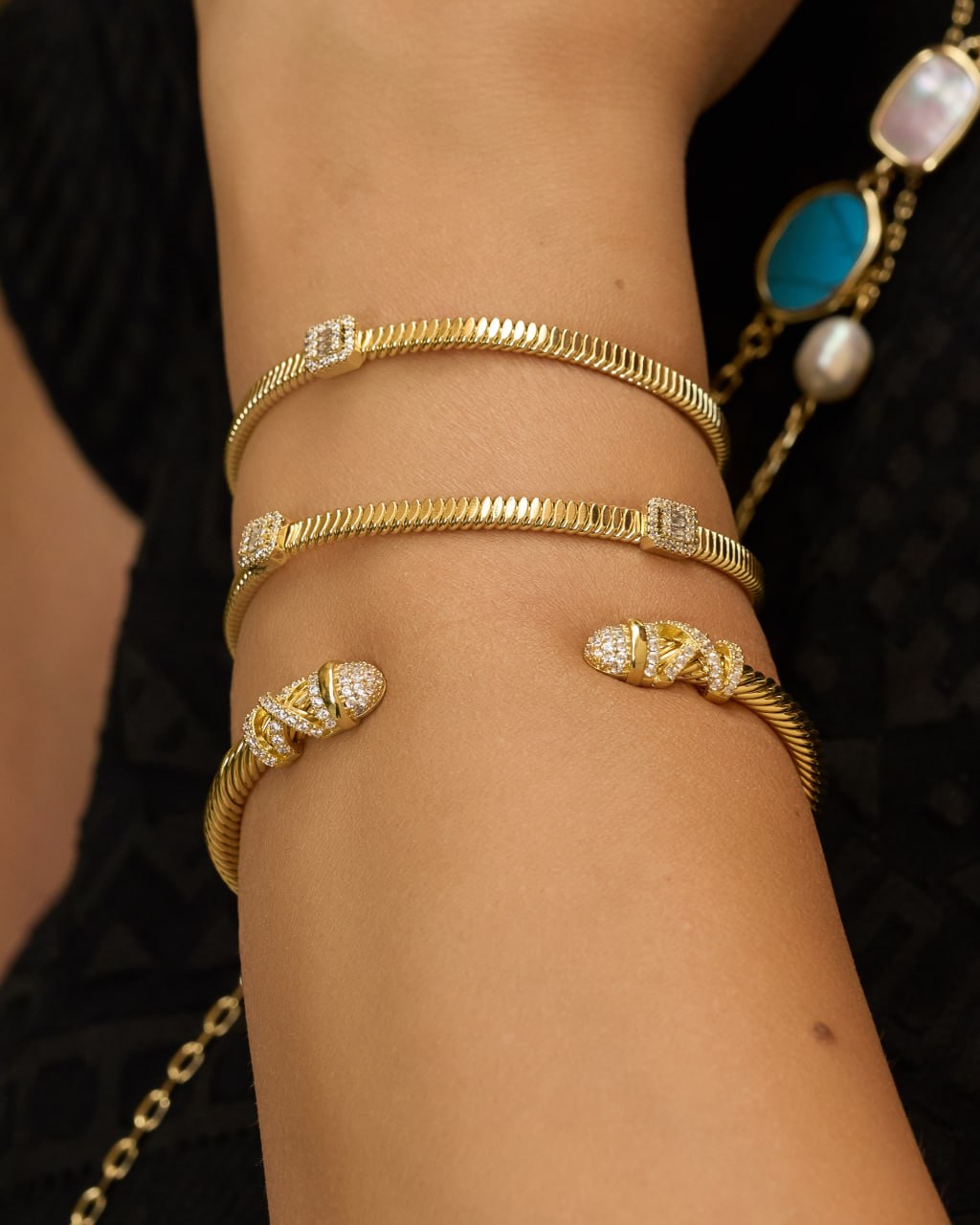 Platinum gold plated 18k with zircon strasses Bracelets